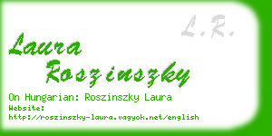 laura roszinszky business card